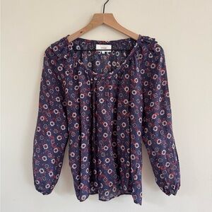 NWOT Xirena Rylei‎ Top Navy Rouge Voile Silk & Cotton Size XS